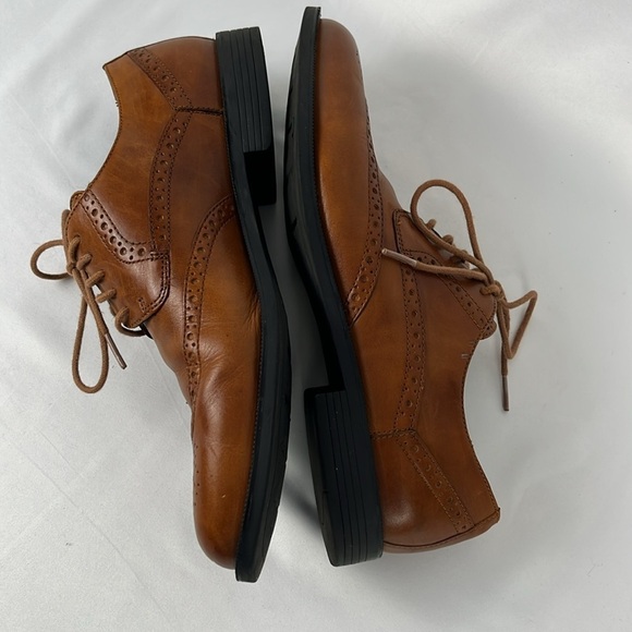 COLE HAAN Men Collen Wing Tip II British Tan Brown Oxford C12489 SZ 9.5 - Picture 5 of 16